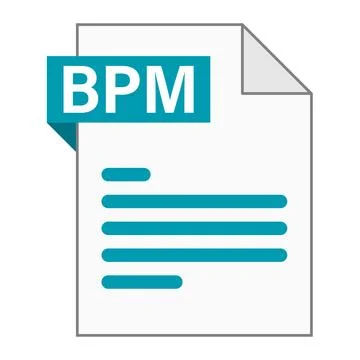 Modern flat design of BPM file icon for web Stock Illustration