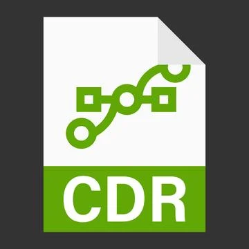 Modern flat design of CDR illustration file icon for web 스톡 일러스트