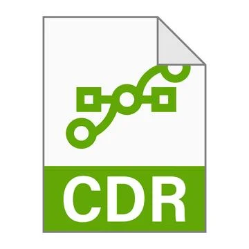 Modern flat design of CDR illustration file icon for web Stock Illustration