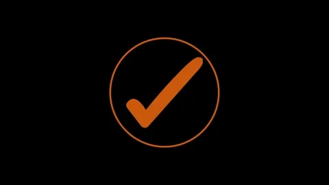 Modern Flat Design Check Mark Symbol Animation for UI Feedback, Success Mes.. Stock Footage 310198792