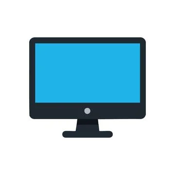 (Modern Flat Design Computer Display. Sleek electronic device showcasing a .. Stock Illustration