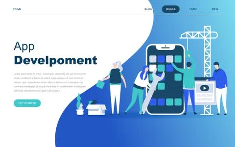 Modern flat design concept of App Development Illustrazione stock