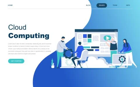 Modern flat design concept of Cloud Technology Stock Illustration