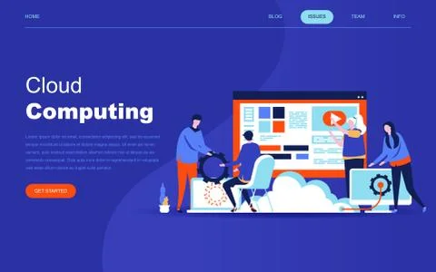 Modern flat design concept of Cloud Technology Stock Illustration