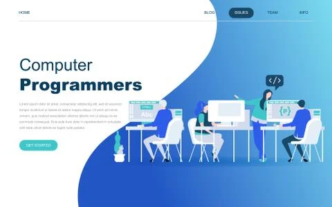 Modern flat design concept of Computer Programmers Stock-Illustration