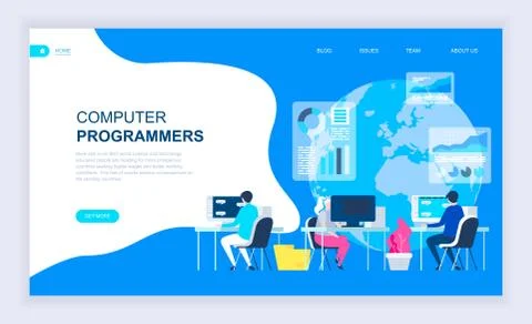 Modern flat design concept of Computer Programmers Stock-Illustration