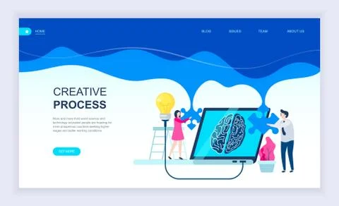 Modern flat design concept of Creative Process Stock Illustration