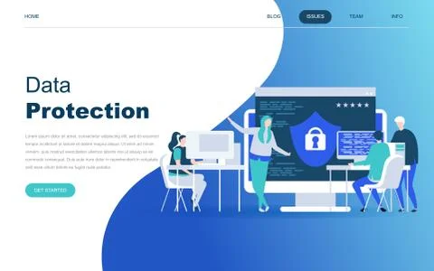 Modern flat design concept of Data Protection Stockillustratie