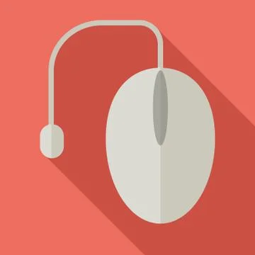 Modern flat design concept icon. computer mouse. vector illustration. Stock Illustration