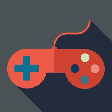 Modern flat design concept icon. gamepad, computer joystick. vector illustrat Stock Illustration