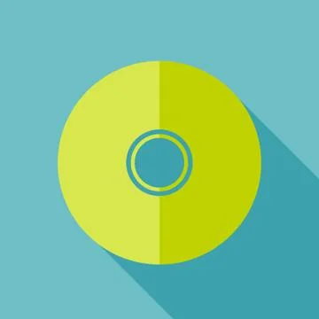 Modern flat design concept icon. cd or dvd computer disk diskette. vector ill イラスト素材