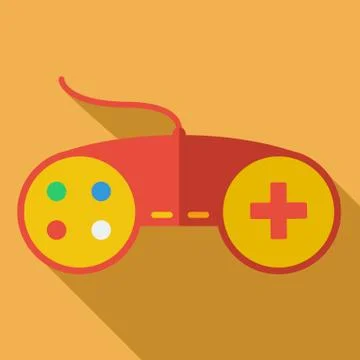 Modern flat design concept icon. gamepad, computer joystick. vector illustrat Illustrazione stock