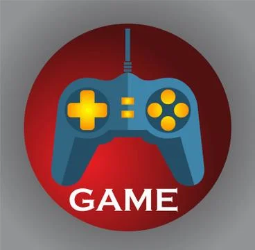 Modern flat design concept icon. Gamepad, computer joystick Stock Illustration