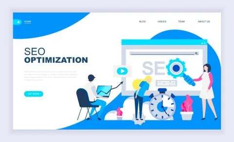 Modern flat design concept of Seo Optimization Illustrazione stock