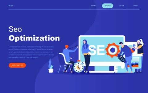 Modern flat design concept of SEO Analysis Illustrazione stock