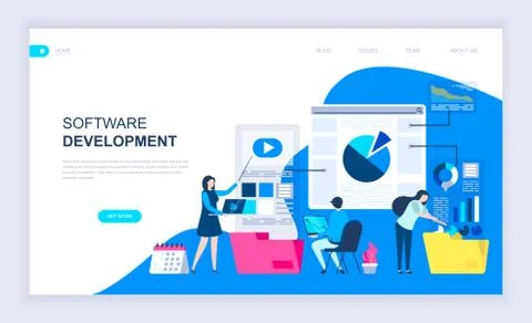 Modern flat design concept of Software Development Illustrazione stock