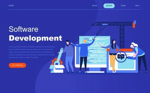 Modern flat design concept of Software Development Illustrazione stock