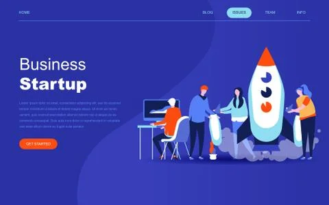 Modern flat design concept of Startup Your Project Stock Illustration