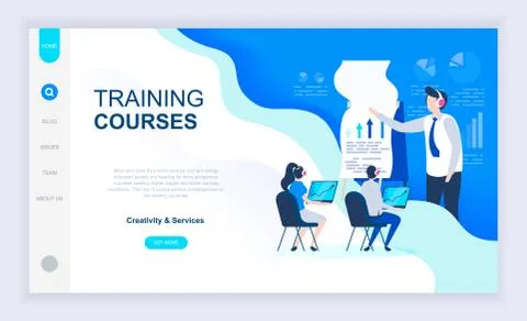 Modern flat design concept of Training Courses Stock Illustration