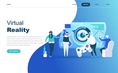 Modern flat design concept of Virtual Reality Stock Illustration