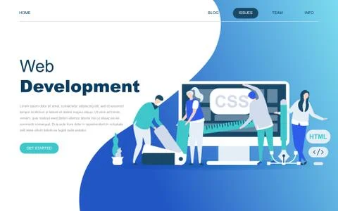 Modern flat design concept of Web Development イラスト素材