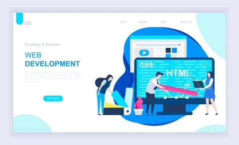 Modern flat design concept of Web Development イラスト素材