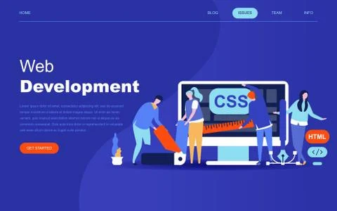 Modern flat design concept of Web Development イラスト素材
