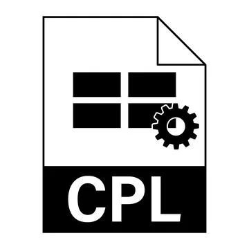 Modern flat design of CPL file icon for web Illustrazione stock