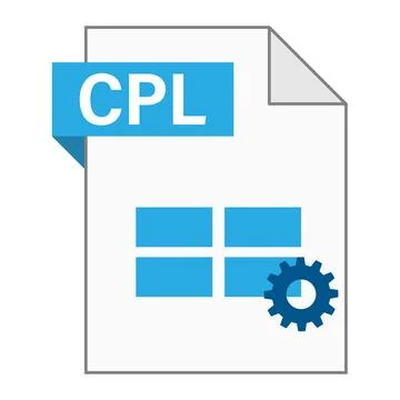 Modern flat design of CPL file icon for web Stock Illustration