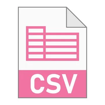 Modern flat design of CSV file icon for web Illustrazione stock