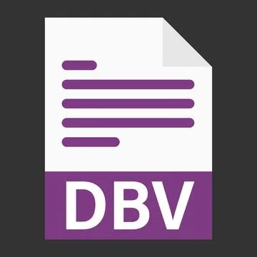 Modern flat design of DBV file icon for web Illustrazione stock