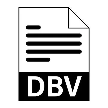Modern flat design of DBV file icon for web Stock Illustration