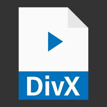 Modern flat design of DivX file icon for web Stock-Illustration