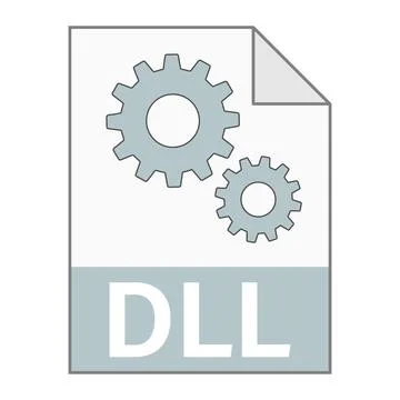 Modern flat design of DLL file icon for web Stock Illustration