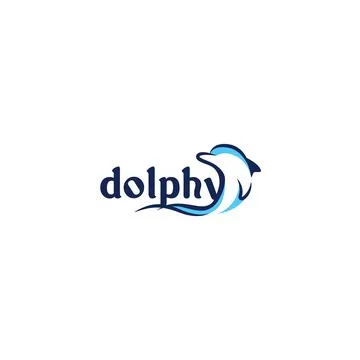 Modern flat design DOLPHY water blue logo design Stock Illustration