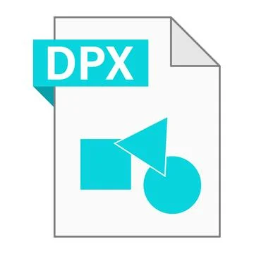 Modern flat design of DPX file icon for web 스톡 일러스트