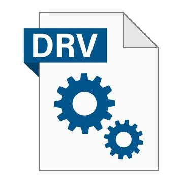 Modern flat design of DRV file icon for web 스톡 일러스트