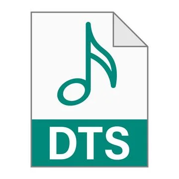 Modern flat design of DTS file icon for web Stock Illustration