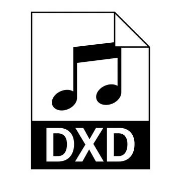 Modern flat design of DXD file icon for web Stock Illustration