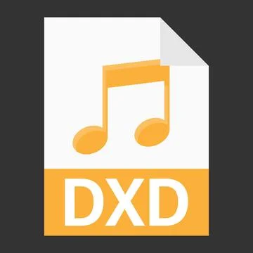 Modern flat design of DXD file icon for web Stock Illustration
