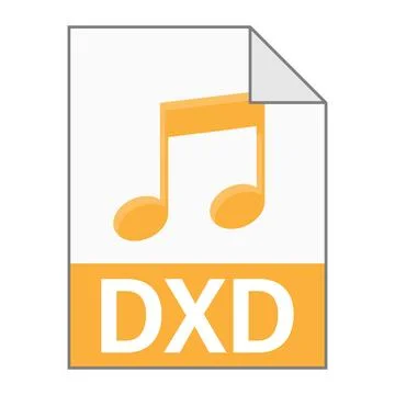 Modern flat design of DXD file icon for web Stock Illustration