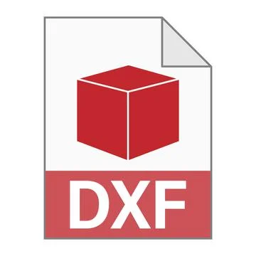 Modern flat design of DXF file icon for web Stock Illustration