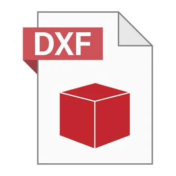 Modern flat design of DXF file icon for web 스톡 일러스트
