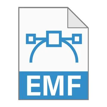 Modern flat design of EMF file icon for web 스톡 일러스트
