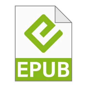Modern flat design of EPUB file icon for web Stock Illustration