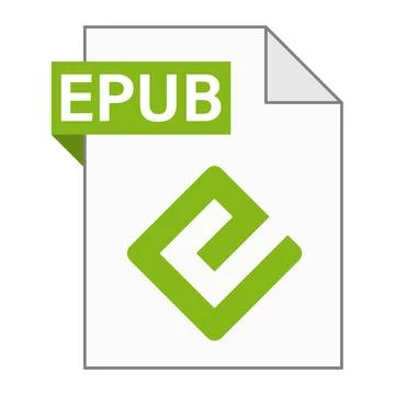 Modern flat design of EPUB file icon for web Stock Illustration