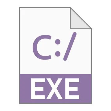 Modern flat design of EXE file icon for web Illustrazione stock