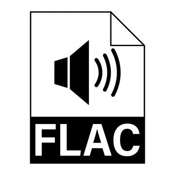 Modern flat design of FLAC file icon for web Stock Illustration