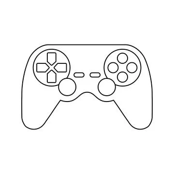 Modern flat design of gamepad or joystick icon for web Stock Illustration