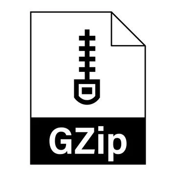 Modern flat design of GZip archive file icon for web Stock Illustration